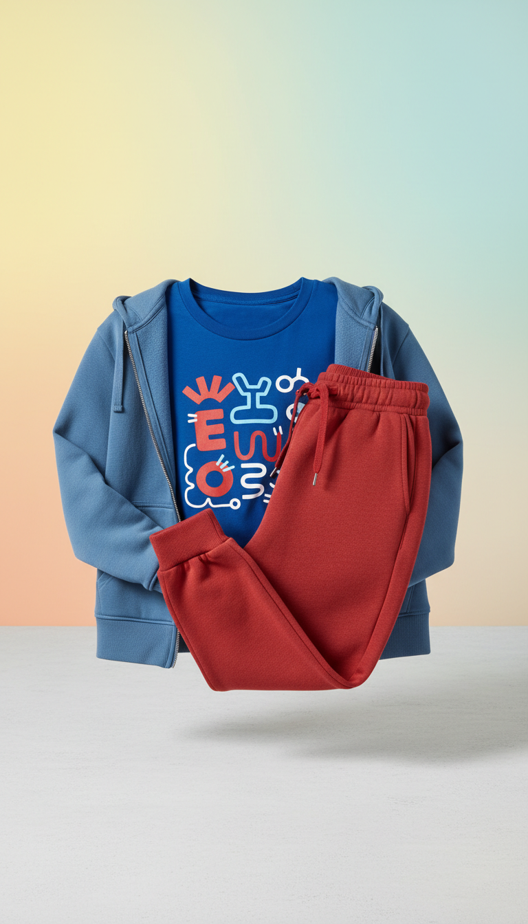 Ensemble T-Shirt Graphique et Jogging