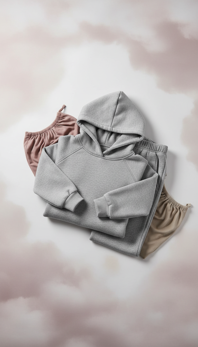 Ensemble Loungewear Polaire Gris Chiné