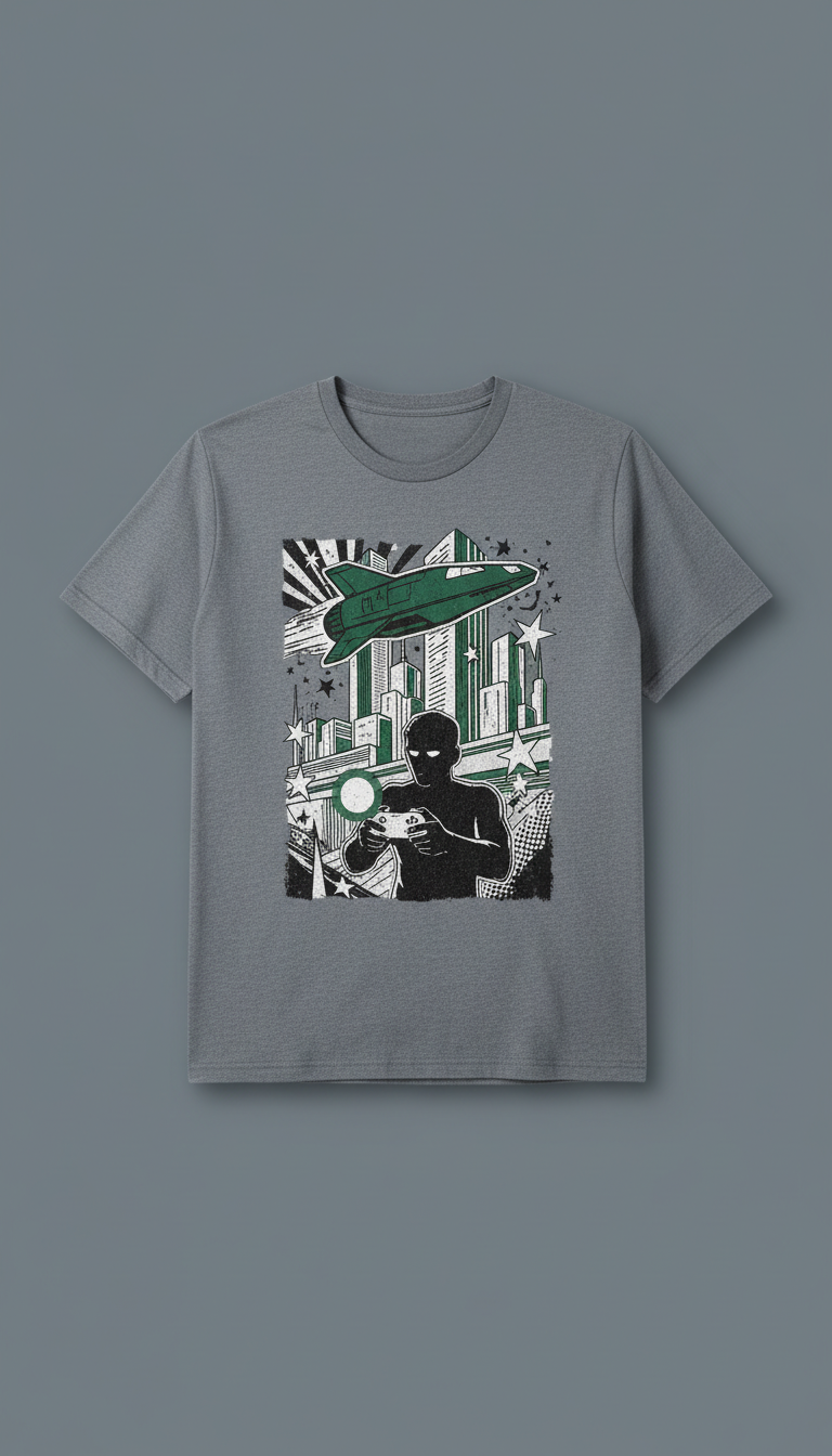 T-Shirt Graphique Pop Culture Accrocheur