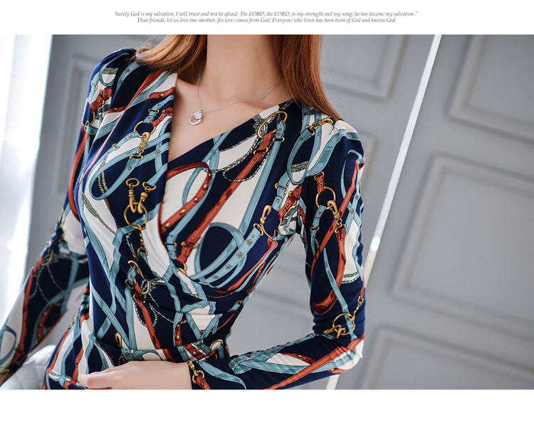 Robe Moulante Coréenne Manches Longues