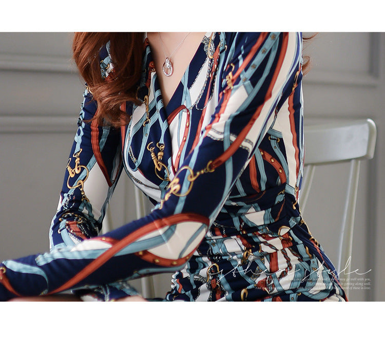 Robe Moulante Coréenne Manches Longues