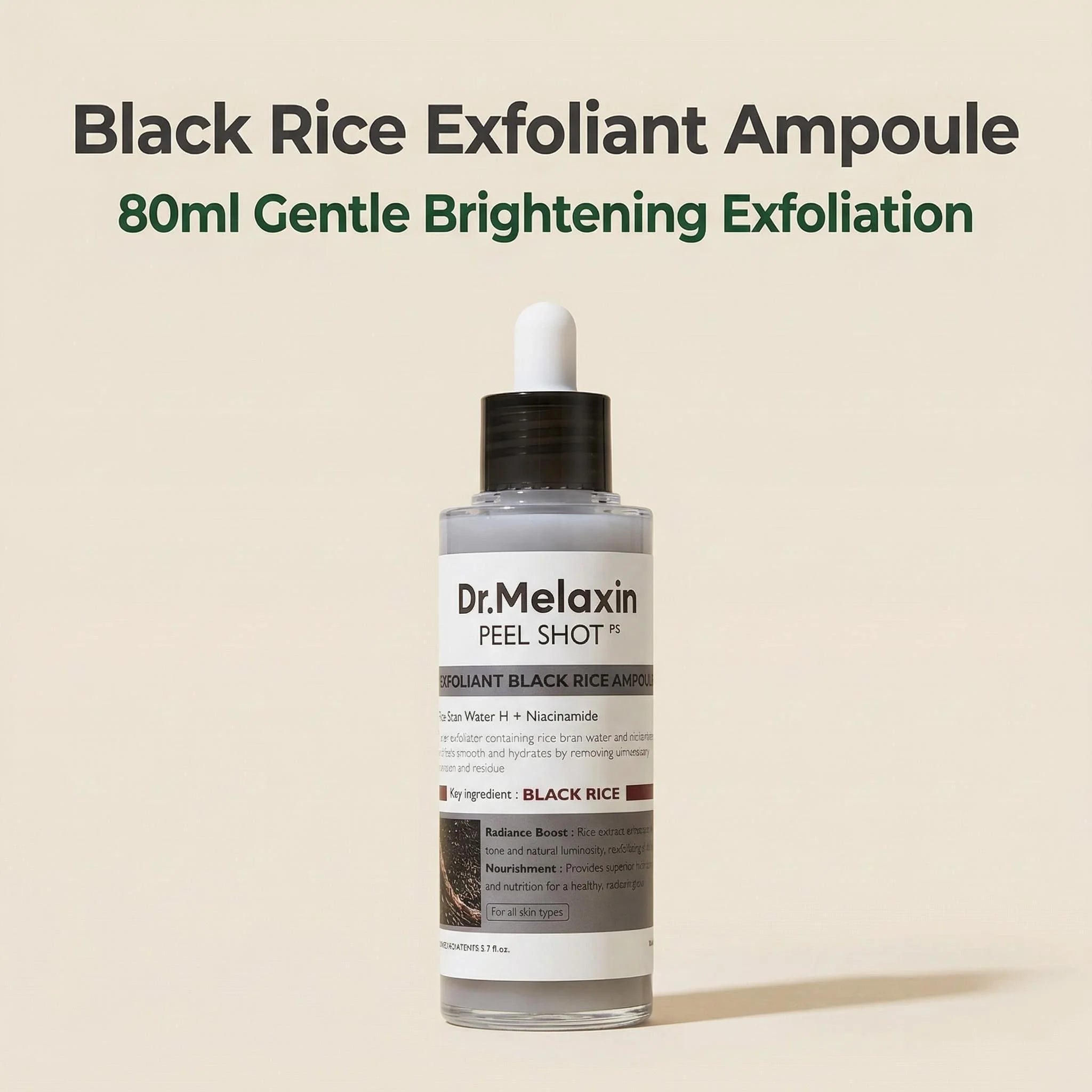 Ampoule Exfoliante au Riz Noir 80ml