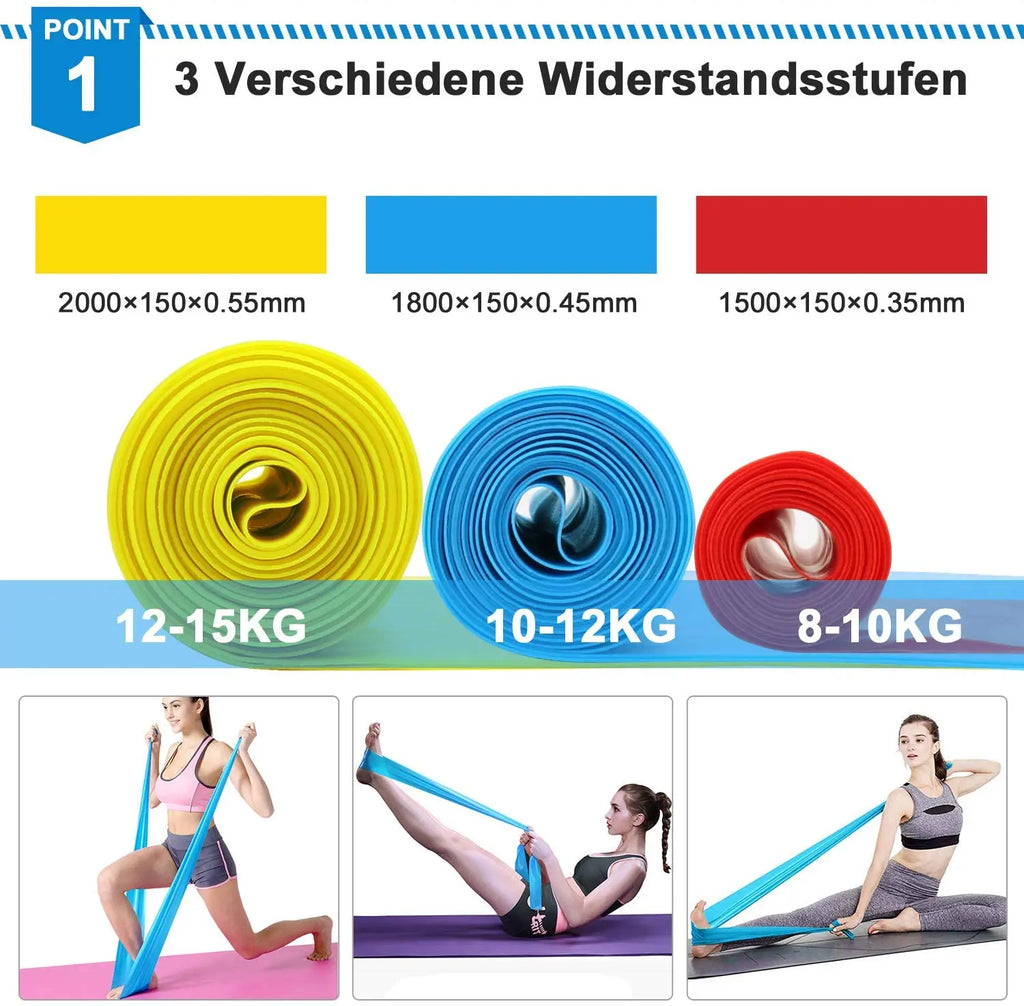 Lot de 3 bandes élastiques de fitness