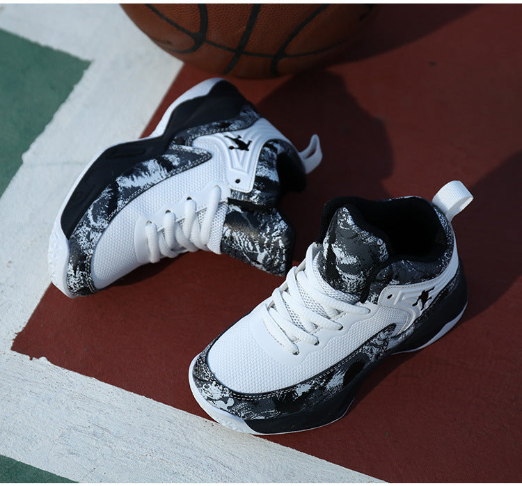 Chaussures de Basketball Enfant Simili-Cuir Antidérapantes