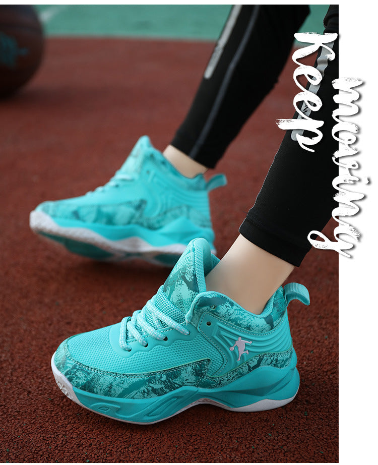 Chaussures de Basketball Enfant Simili-Cuir Antidérapantes
