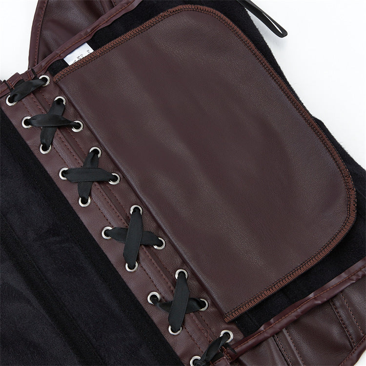 Corset Simili Cuir Gainant