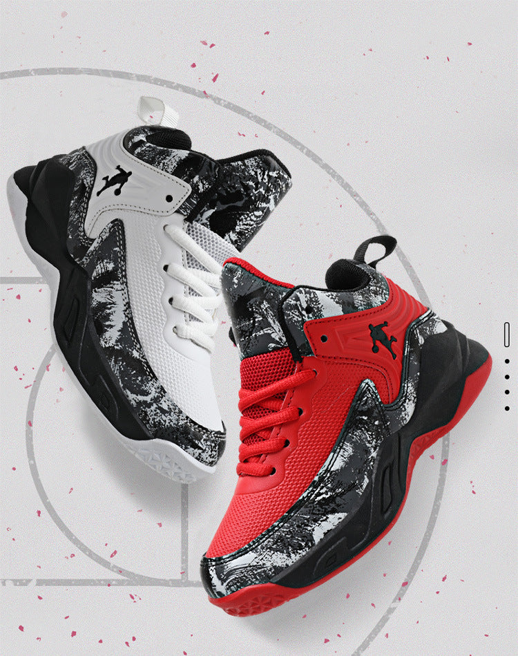 Chaussures de Basketball Enfant Simili-Cuir Antidérapantes