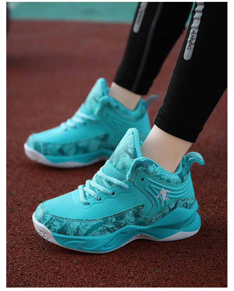 Chaussures de Basketball Enfant Simili-Cuir Antidérapantes