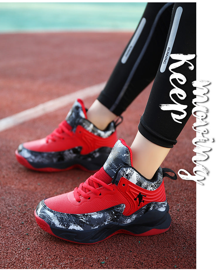 Chaussures de Basketball Enfant Simili-Cuir Antidérapantes