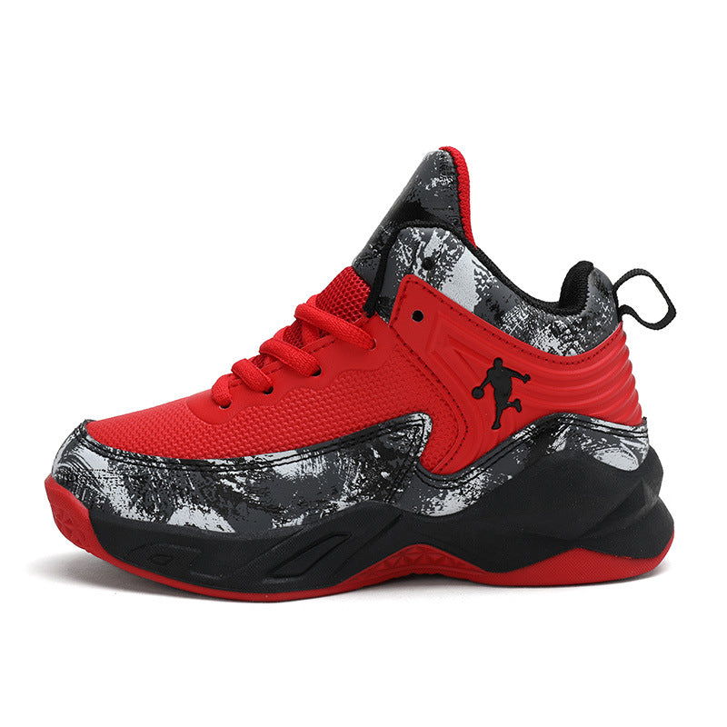 Chaussures de Basketball Enfant Simili-Cuir Antidérapantes