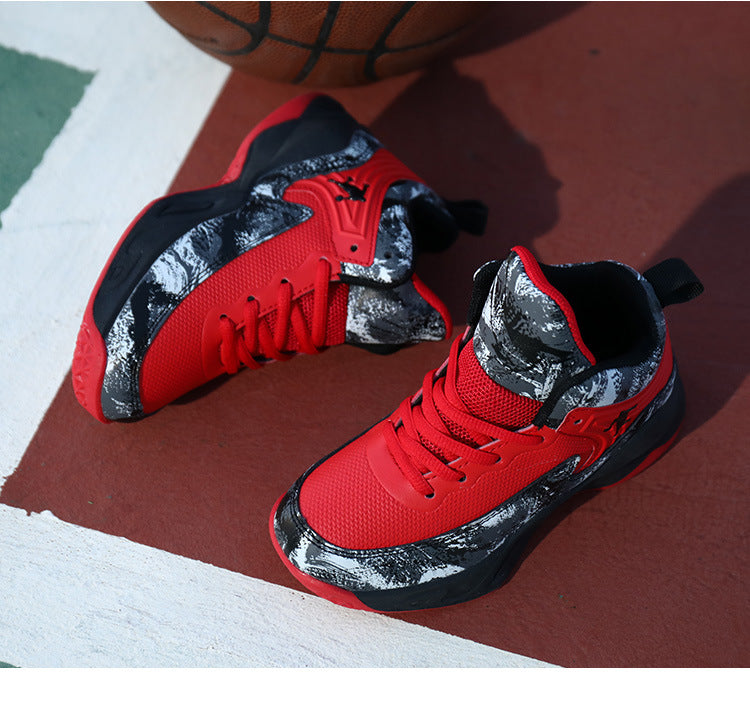 Chaussures de Basketball Enfant Simili-Cuir Antidérapantes