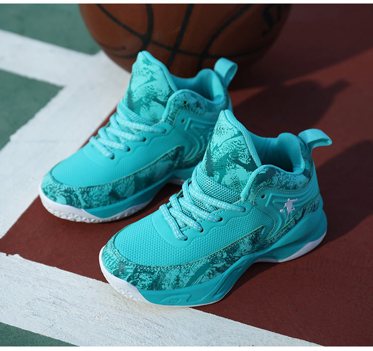 Chaussures de Basketball Enfant Simili-Cuir Antidérapantes