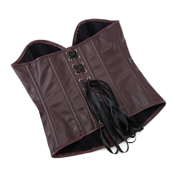 Corset Simili Cuir Gainant