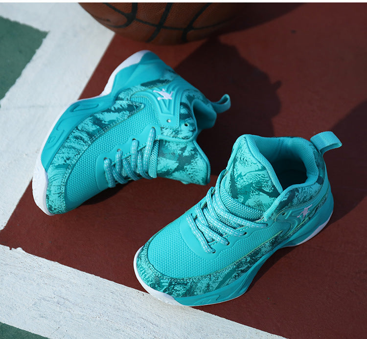 Chaussures de Basketball Enfant Simili-Cuir Antidérapantes