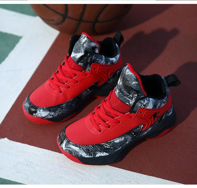 Chaussures de Basketball Enfant Simili-Cuir Antidérapantes
