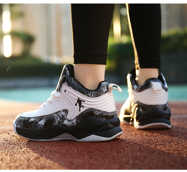 Chaussures de Basketball Enfant Simili-Cuir Antidérapantes