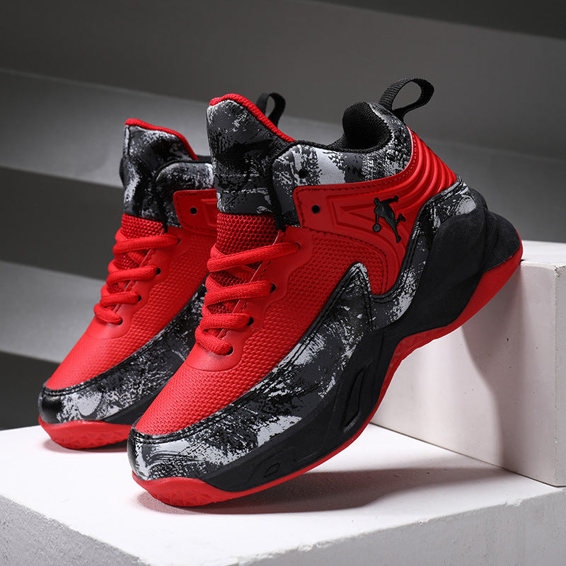 Chaussures de Basketball Enfant Simili-Cuir Antidérapantes