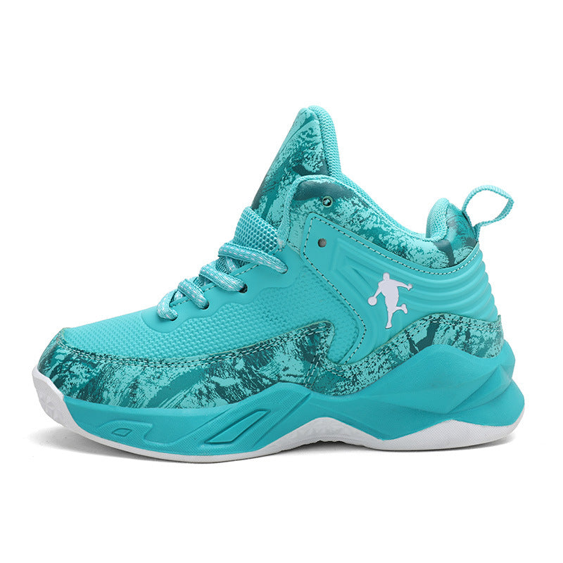 Chaussures de Basketball Enfant Simili-Cuir Antidérapantes