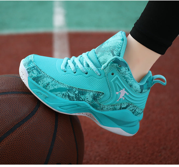 Chaussures de Basketball Enfant Simili-Cuir Antidérapantes