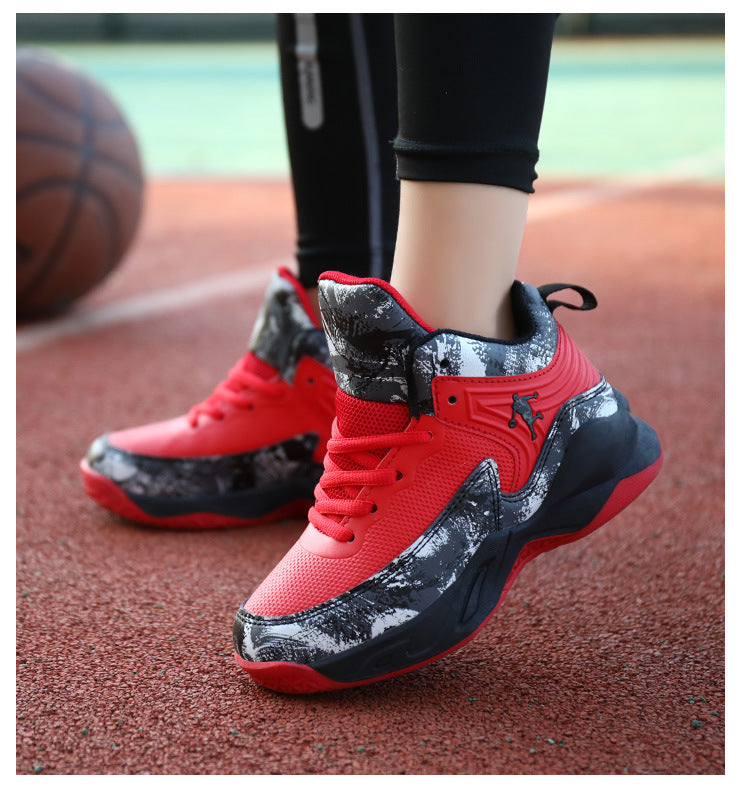 Chaussures de Basketball Enfant Simili-Cuir Antidérapantes