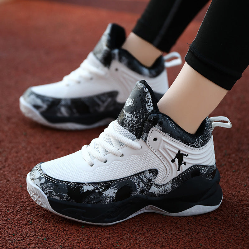 Chaussures de Basketball Enfant Simili-Cuir Antidérapantes