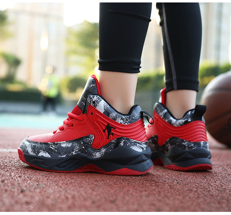 Chaussures de Basketball Enfant Simili-Cuir Antidérapantes