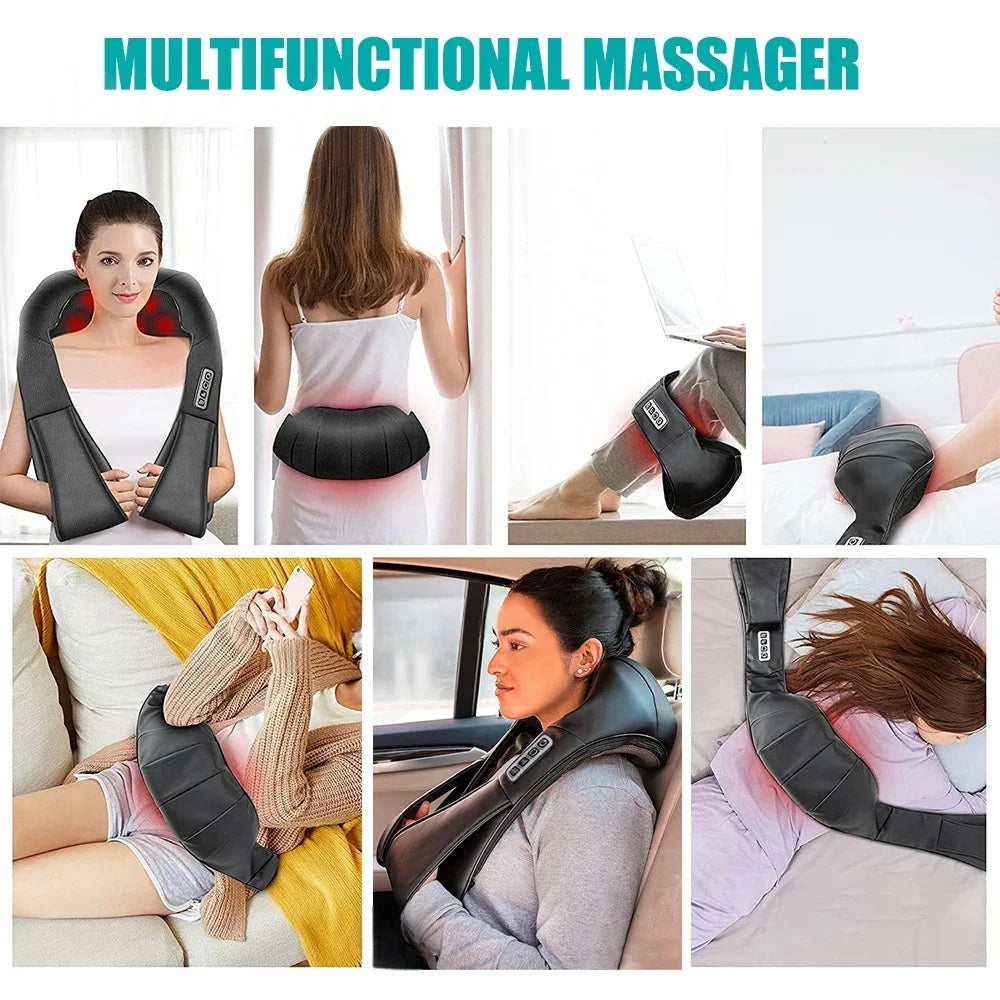 Masseur Shiatsu Nuque et Dos Chauffant Forme U
