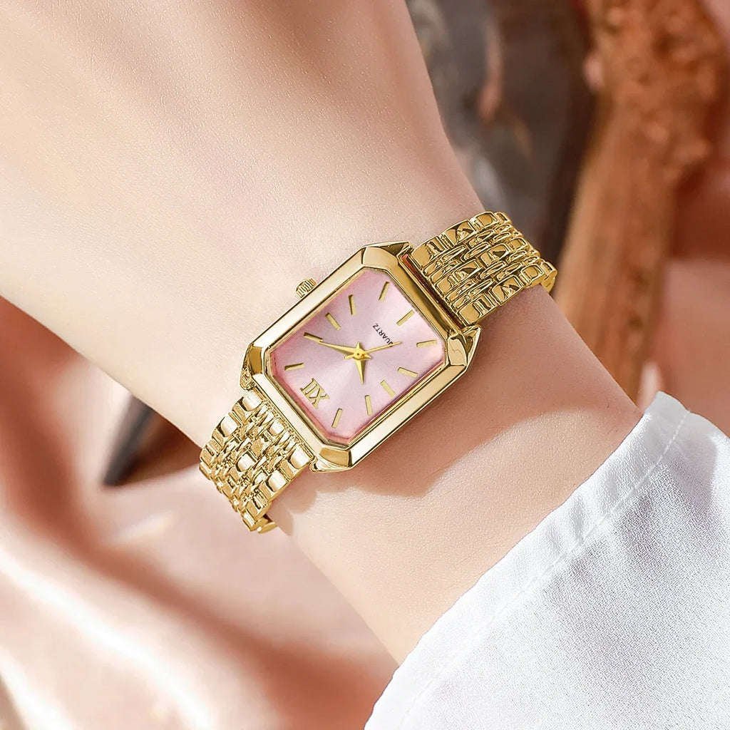 Ensemble Montre Femme Rectangle Strass