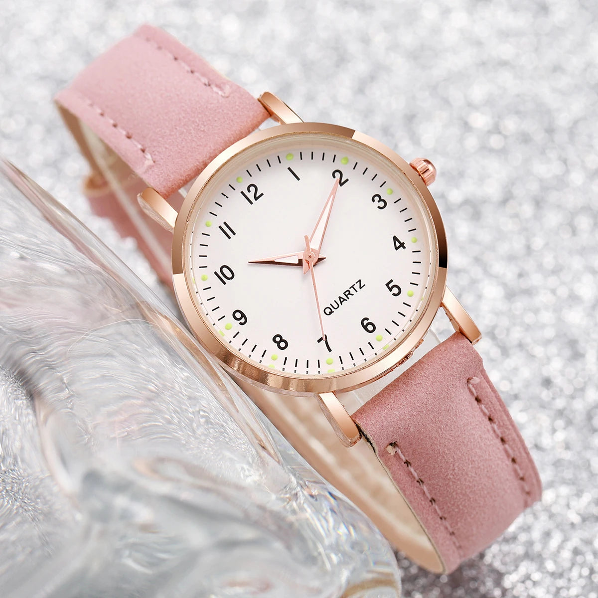 Ensemble Montre Femme Cadran Arabe et Bracelets