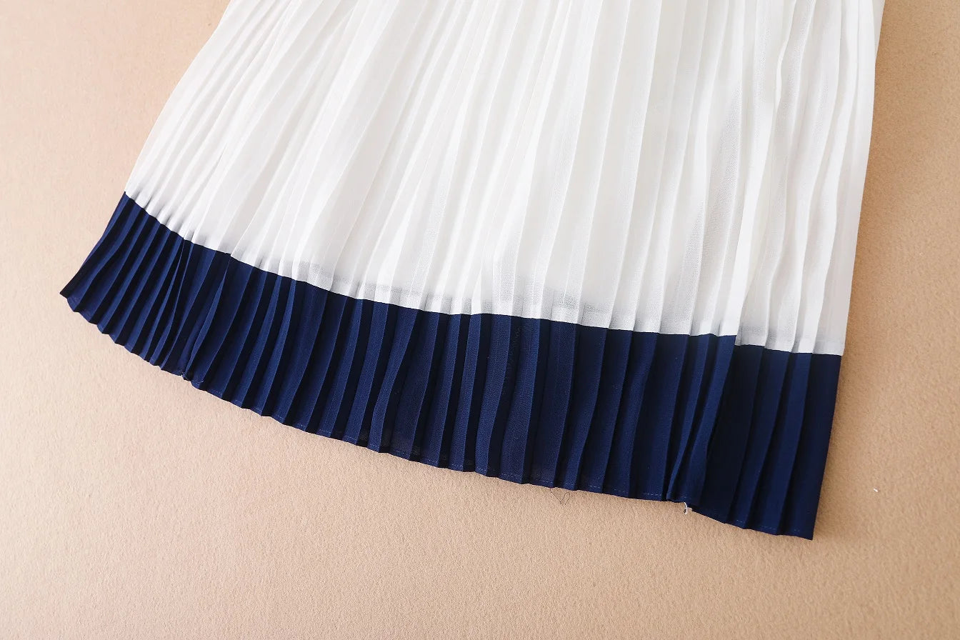 Robe Plissée en Mousseline pour Fille