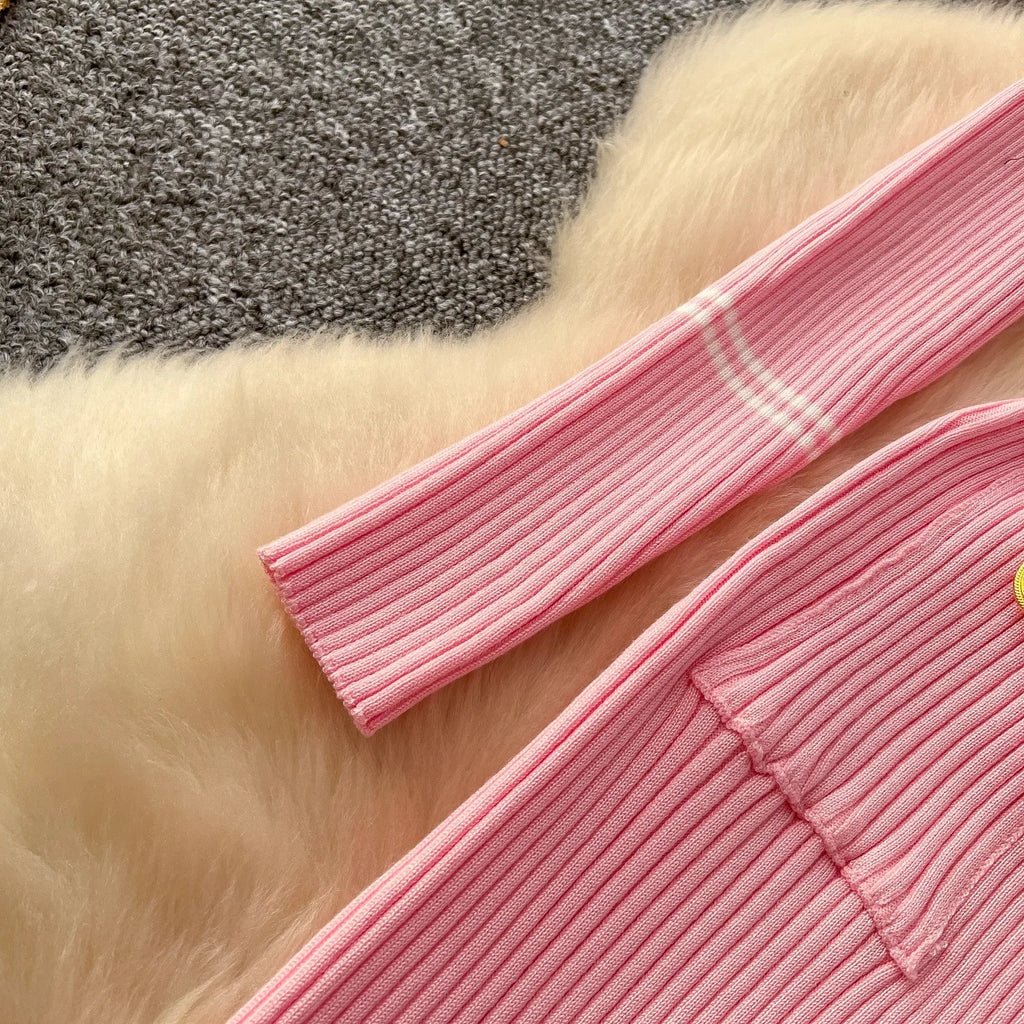 Robe Tricot Chic Ceinture Métallique