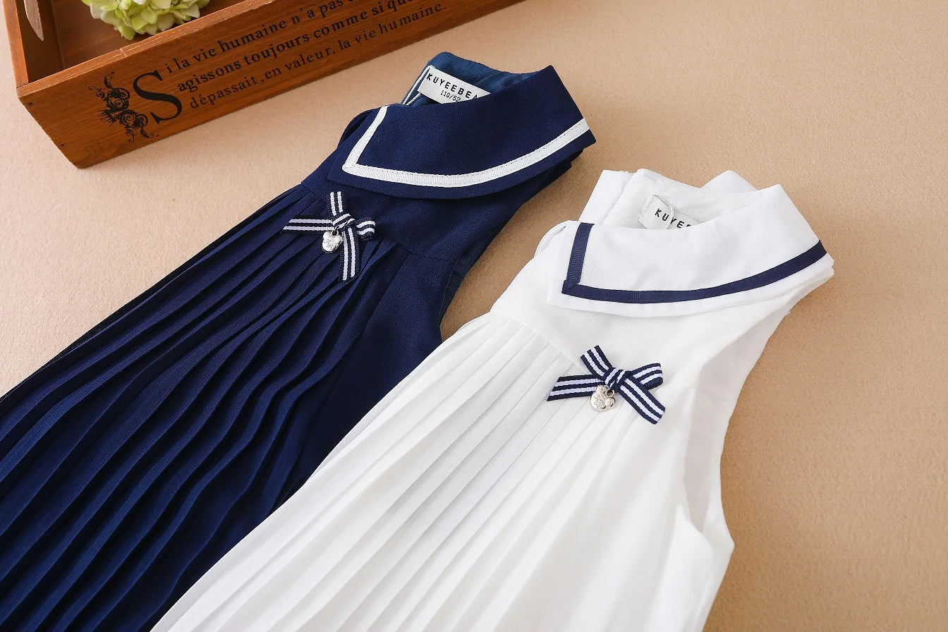 Robe Plissée en Mousseline pour Fille