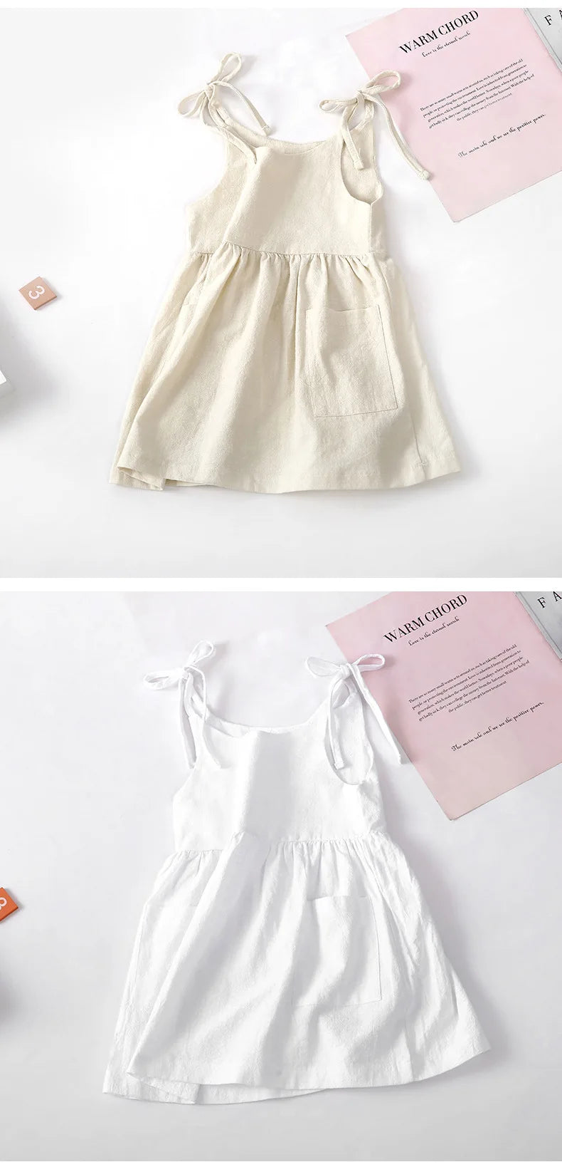 Robe Fille Coton Sans Manches