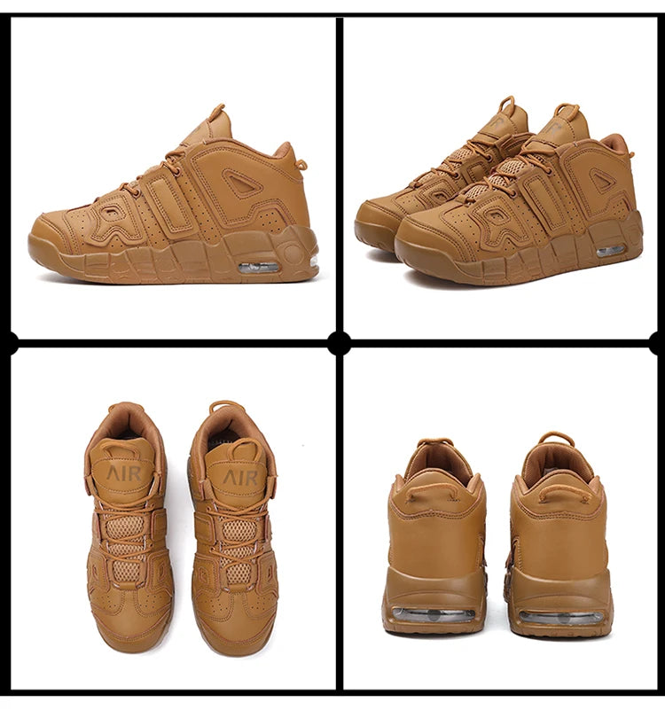 Baskets Montantes en Cuir Amorti Unisexe
