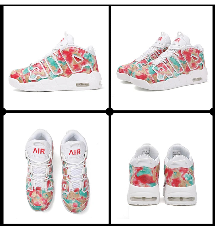 Baskets Montantes en Cuir Amorti Unisexe