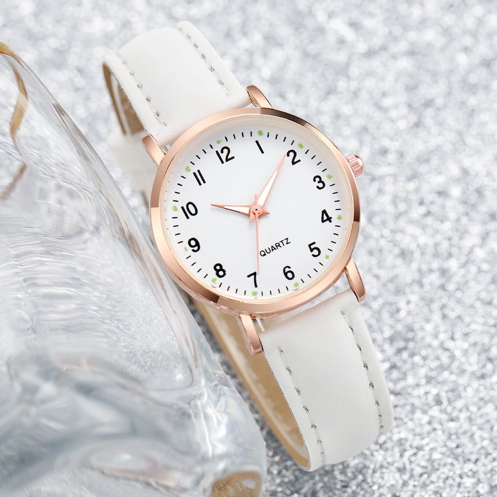 Ensemble Montre Femme Cadran Arabe et Bracelets