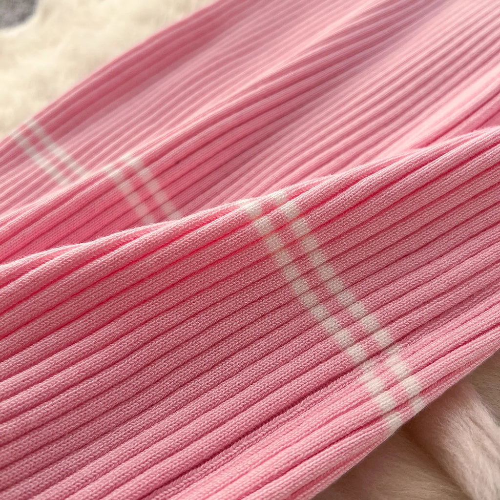 Robe Tricot Chic Ceinture Métallique