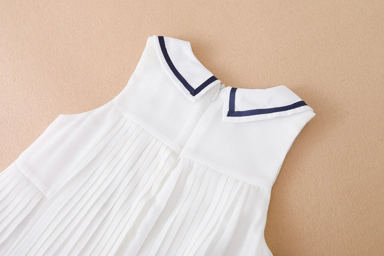 Robe Plissée en Mousseline pour Fille