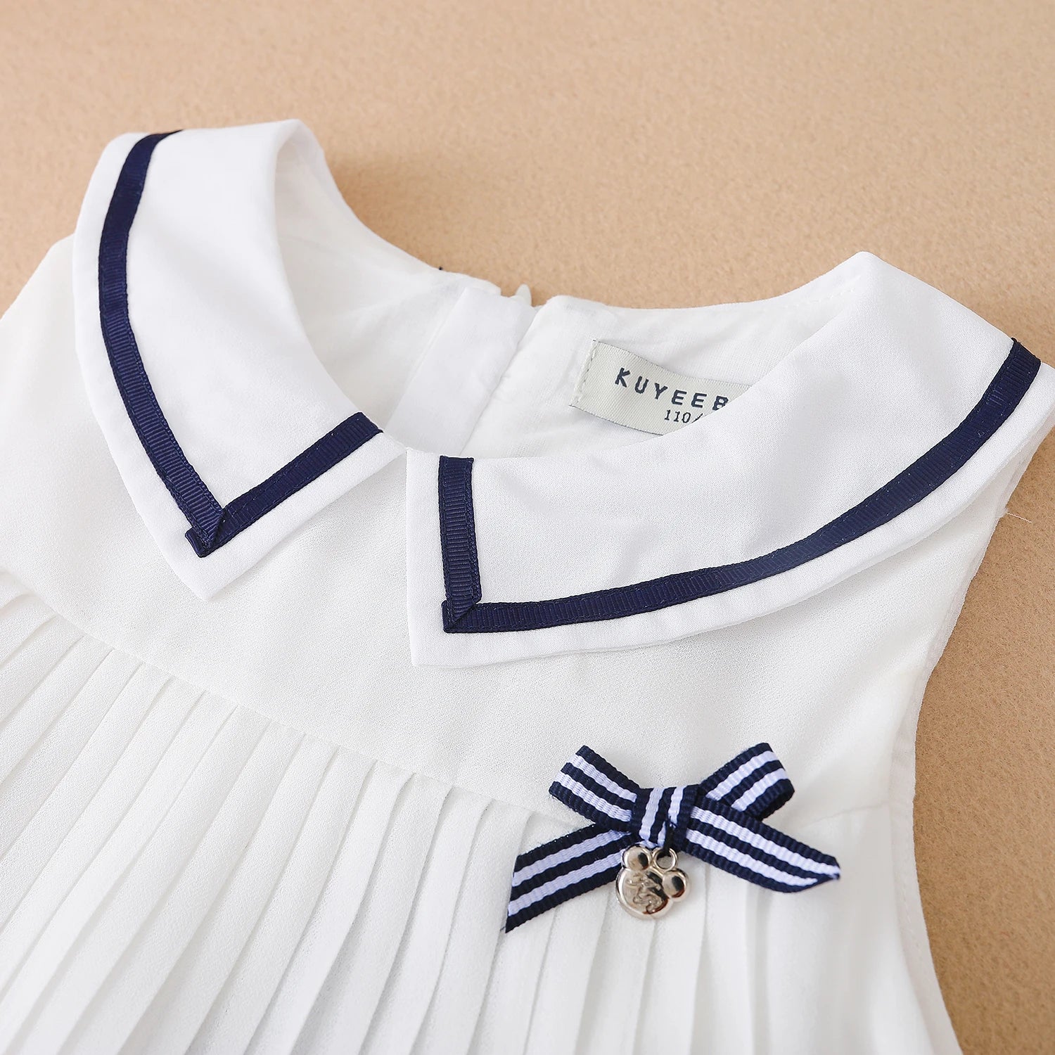 Robe Plissée en Mousseline pour Fille