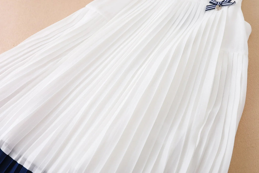 Robe Plissée en Mousseline pour Fille