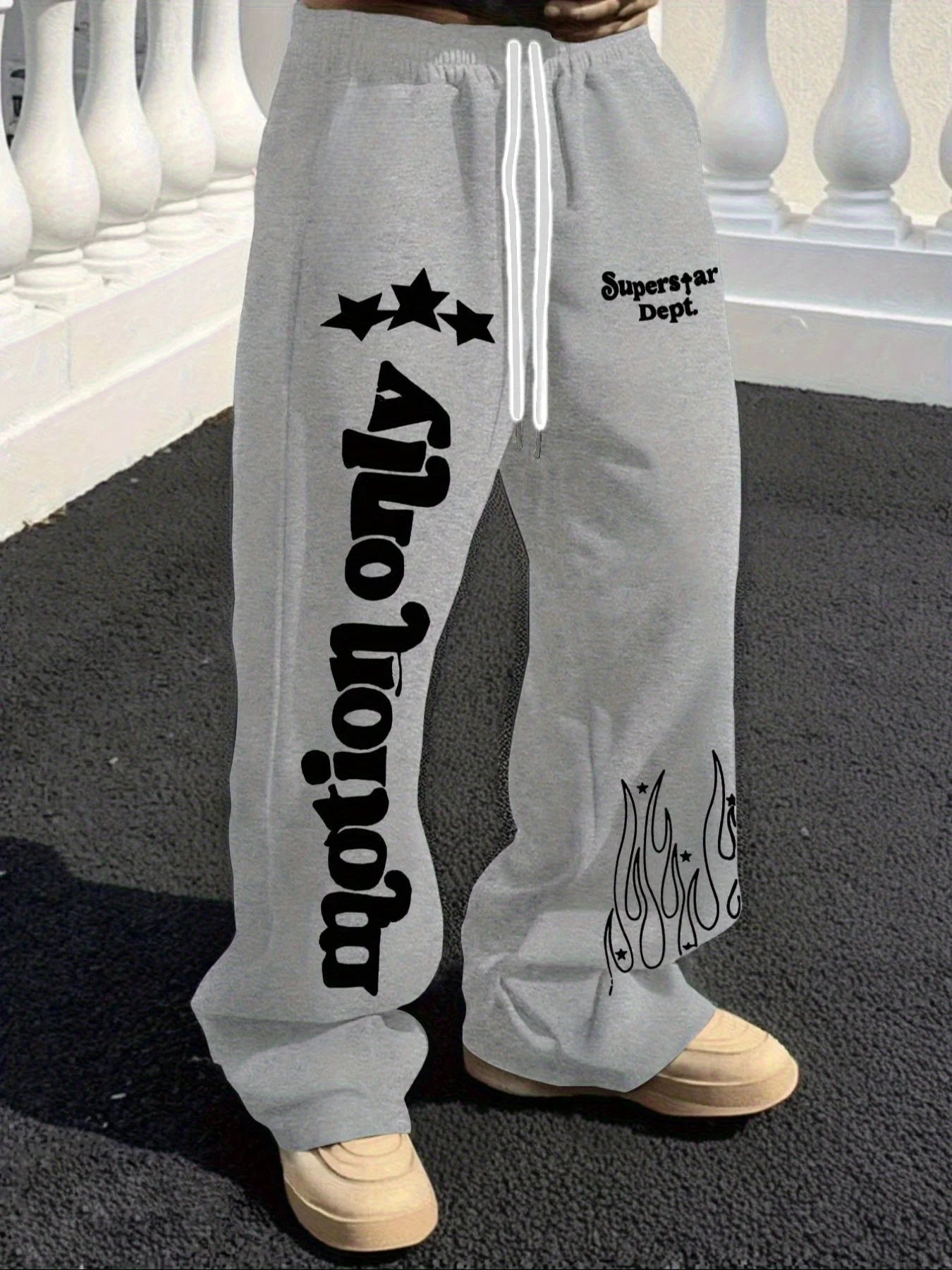 Sweatpants Y2K Étoiles & Flammes Taille Haute