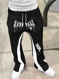 Pantalon Évasé Y2K Imprimé 3D Streetwear