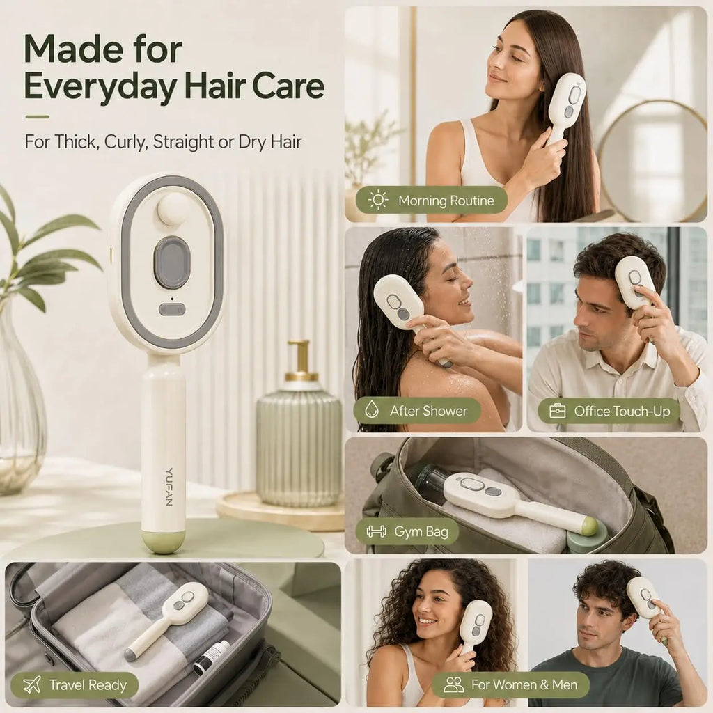 Peigne Masseur Crânien Électrique avec Spray