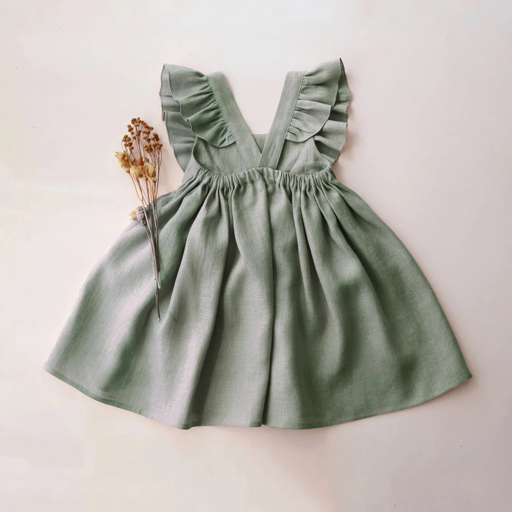 Robe Été Lin Coton pour Fille