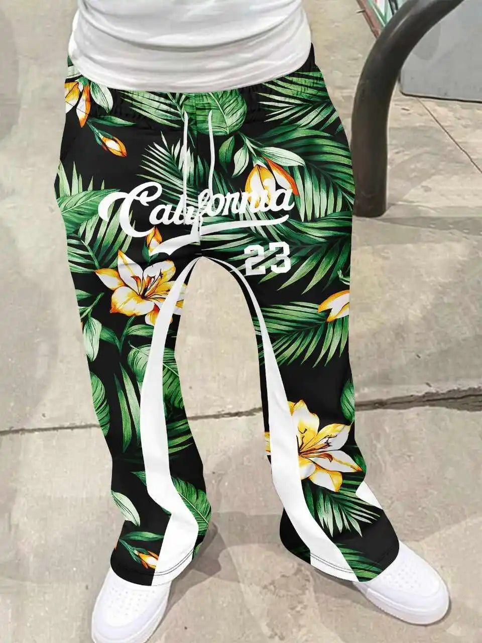 Pantalon Évasé Y2K Imprimé 3D Streetwear