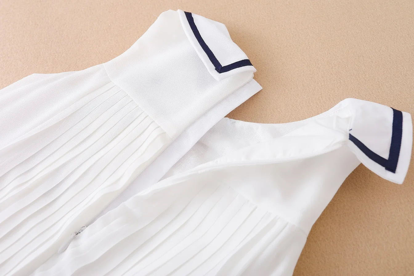 Robe Plissée en Mousseline pour Fille