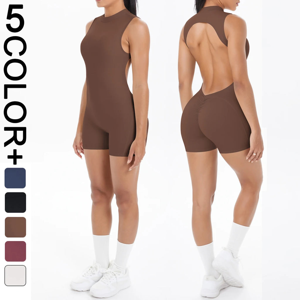Combinaison Yoga Sans Manches Dos Nu Femme