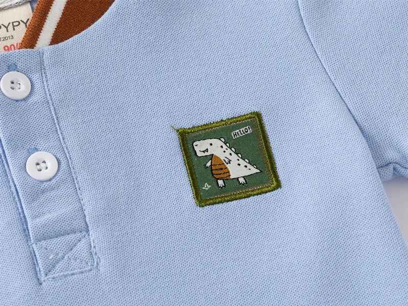 Polo Enfant Brodé Dinosaure Coton