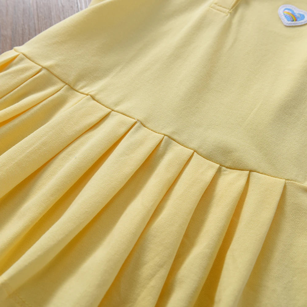 Robe Jaune Été en Coton pour Fille