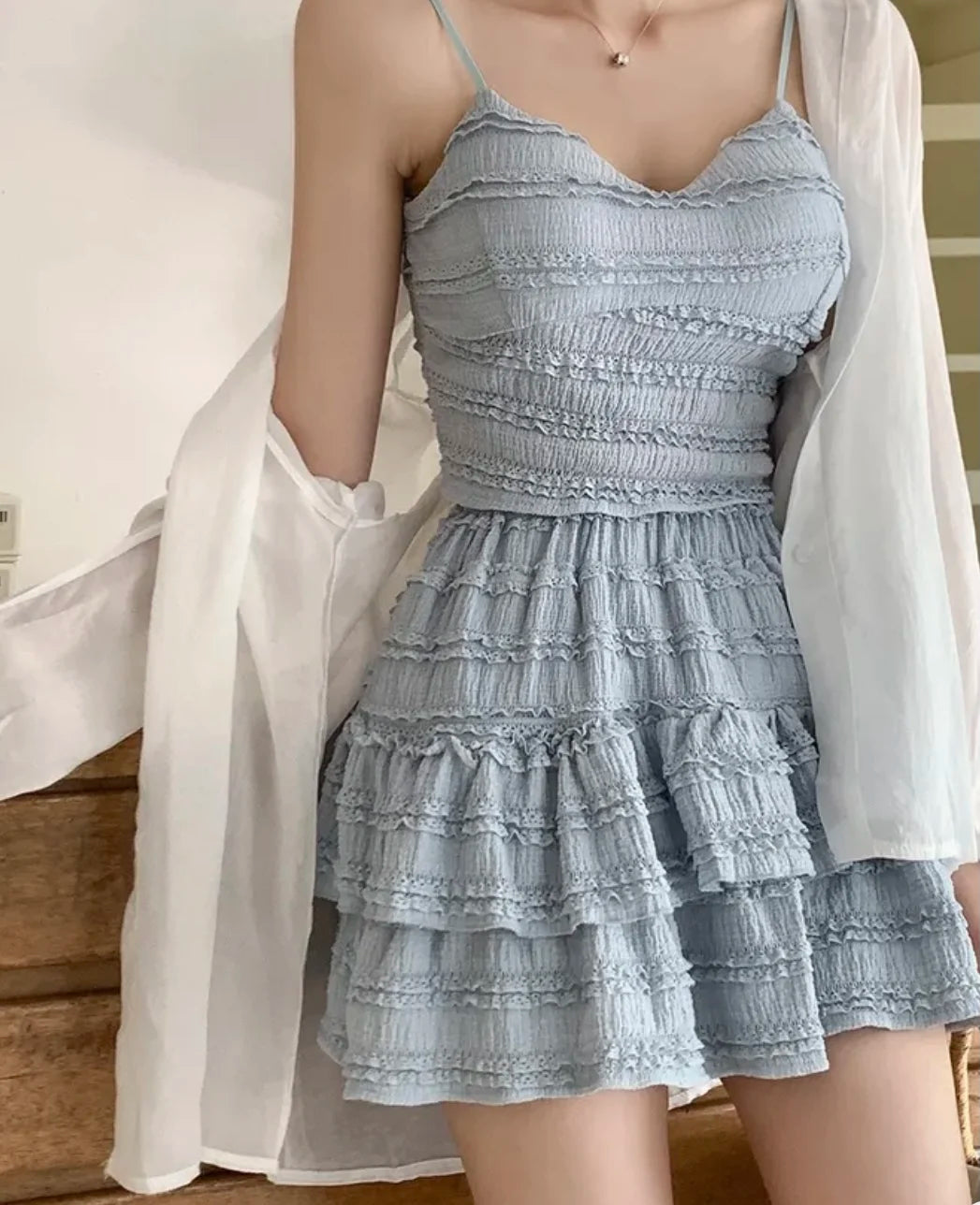 Ensemble Crop Top Dentelle et Jupe Bouffante